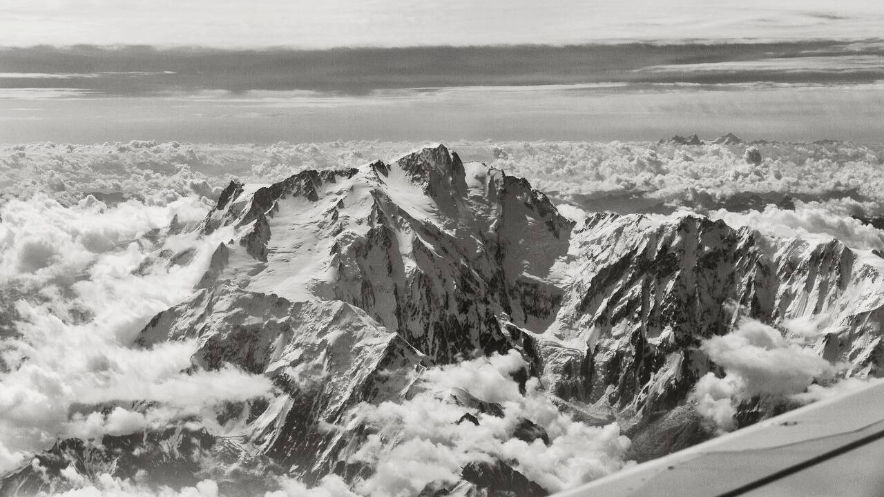 View of Mount Nanga Parbat (8126M) from above the clouds, which is end pillar of Western Himalayas in the North of Pakistan